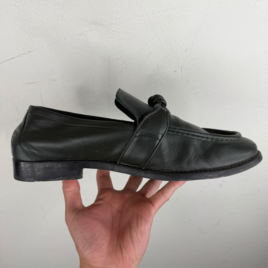 Bottega Veneta Green Astaire Loafers