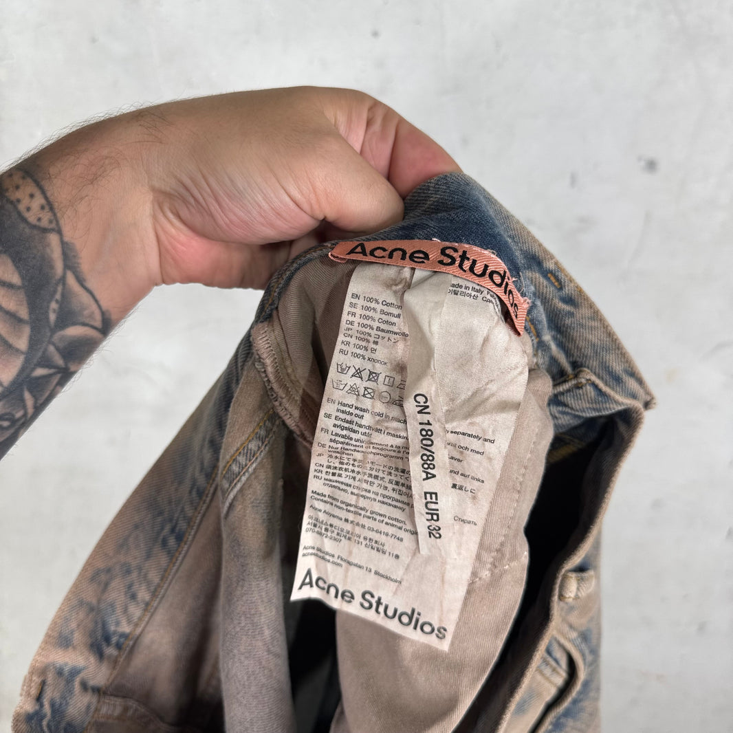 Acne Studios Muddy Dyed Long Denim Shorts