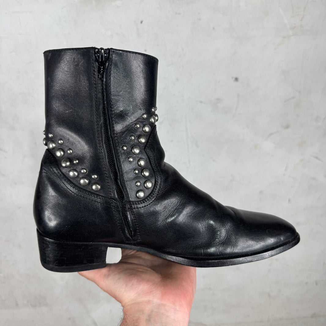 Saint Laurent Studded Side Zip Boots