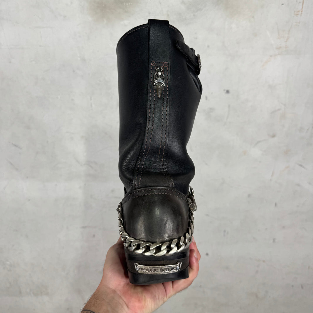 Chrome Hearts Wesco Harness Chained Engineer Boots