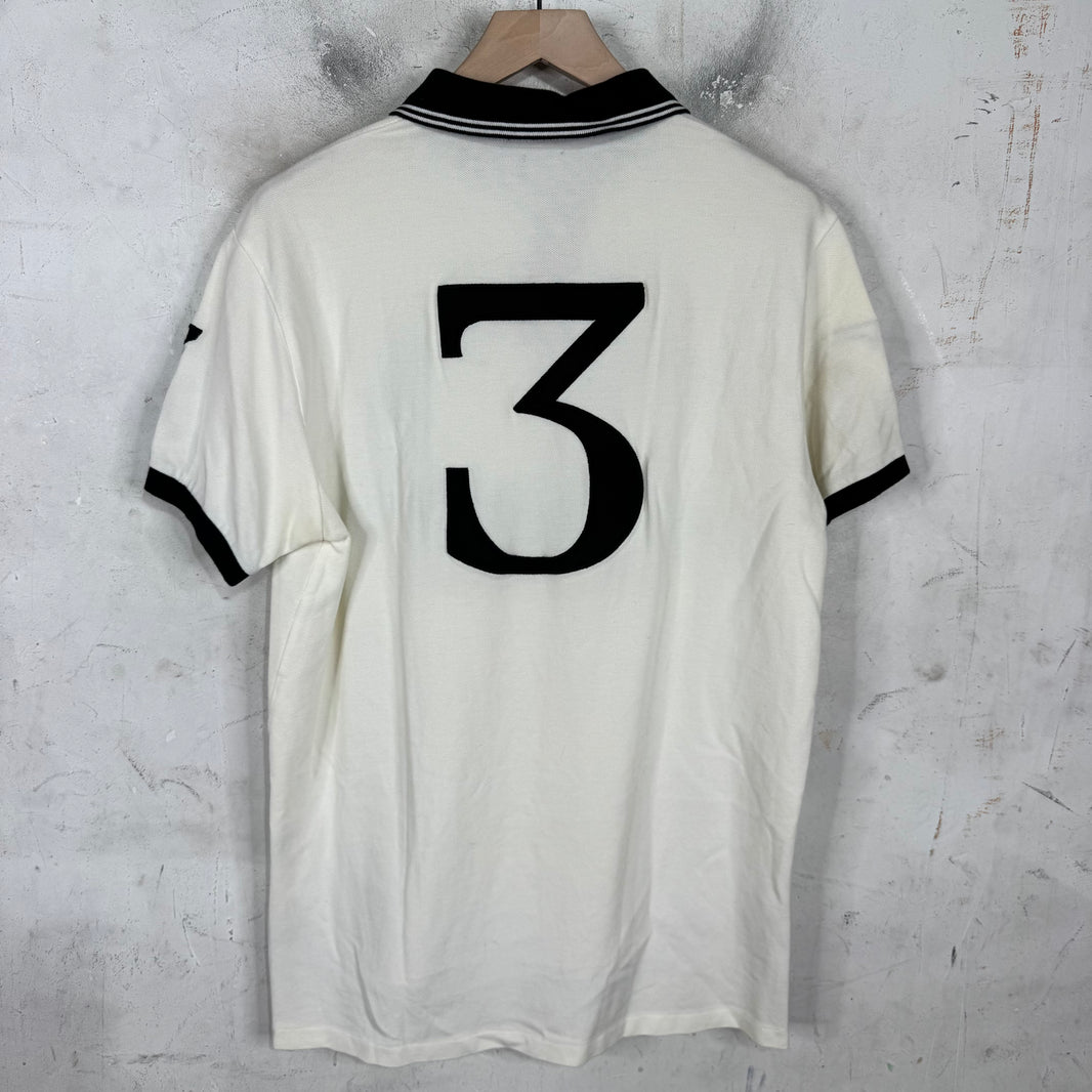 Ralph Lauren White Blackwatch Big Pony Polo