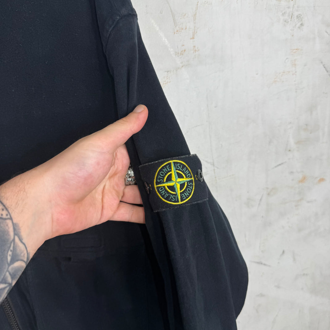 Stone Island Brushed Cotton Zip Up Jacket