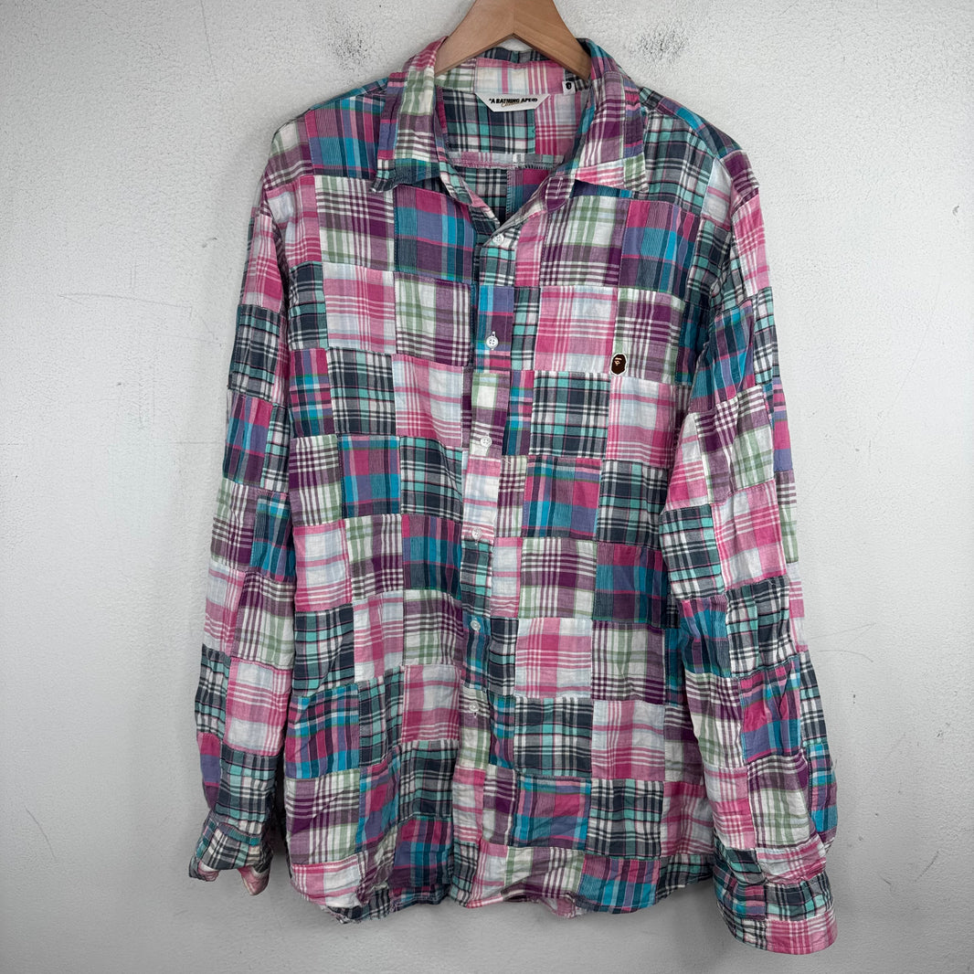 Bape Patchwork Button Up L/S Shirt