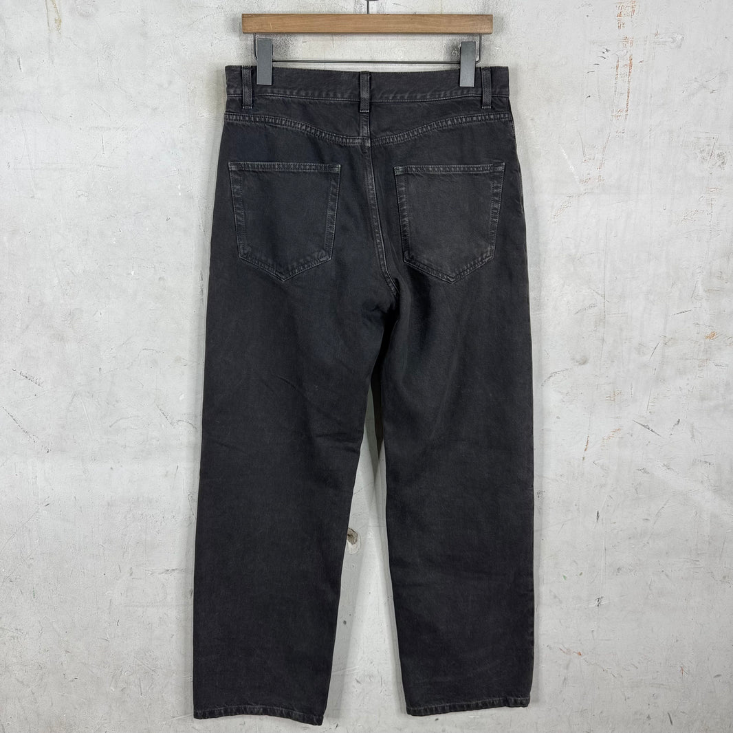 The Row Grey Wide Straight Jeans