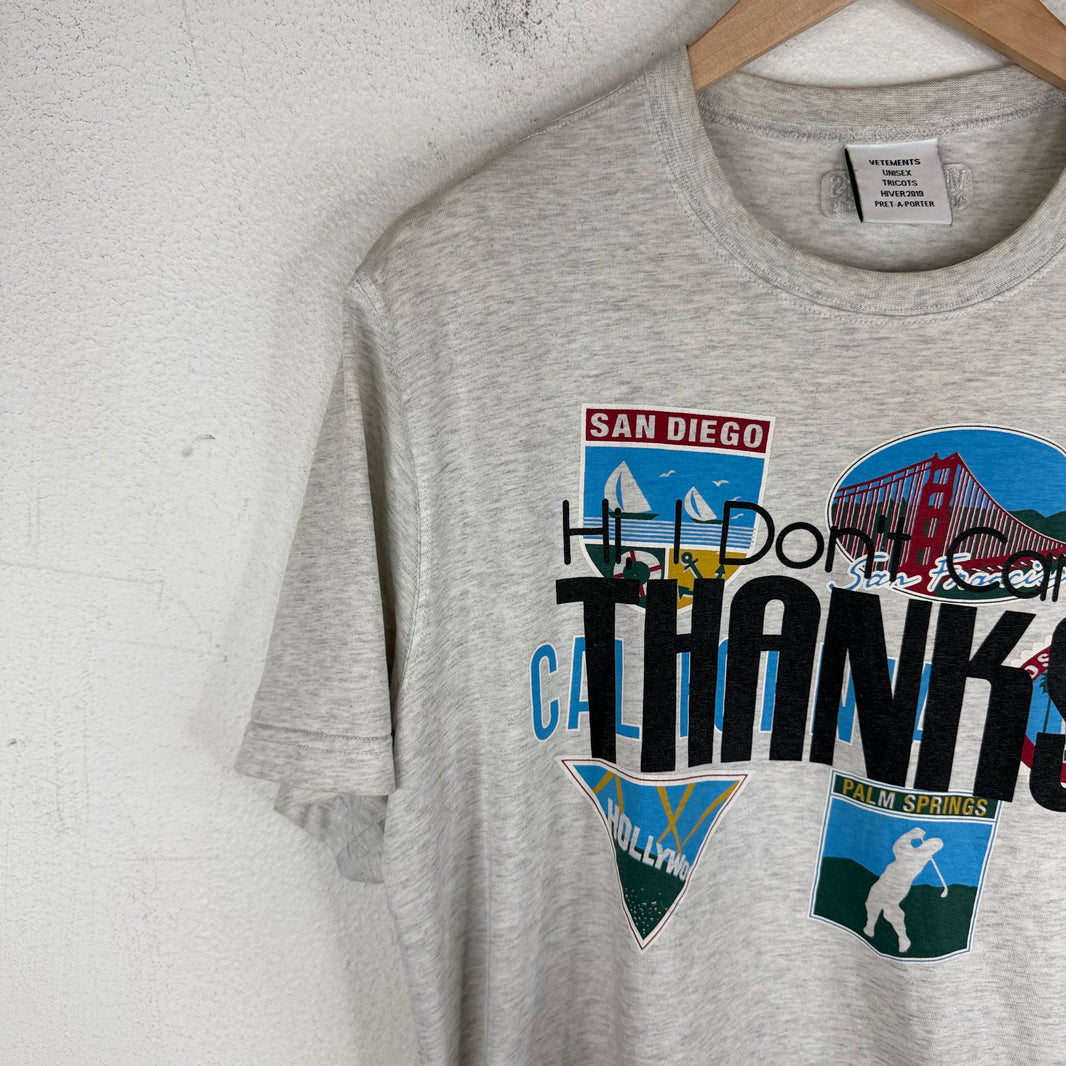 VETEMENTS Hi I Dont Care Thanks T-Shirt
