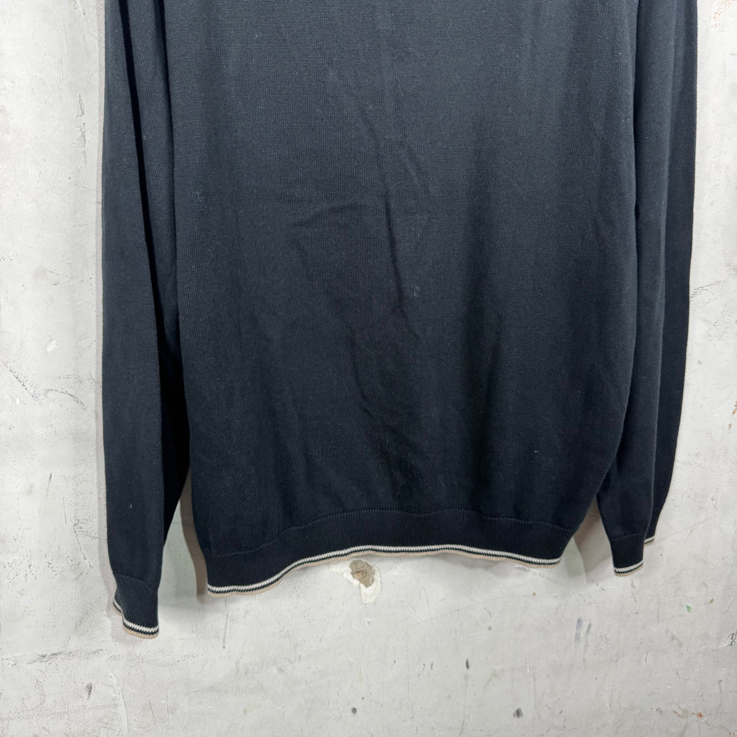 Supreme Black Knitted L/S Polo Sweater