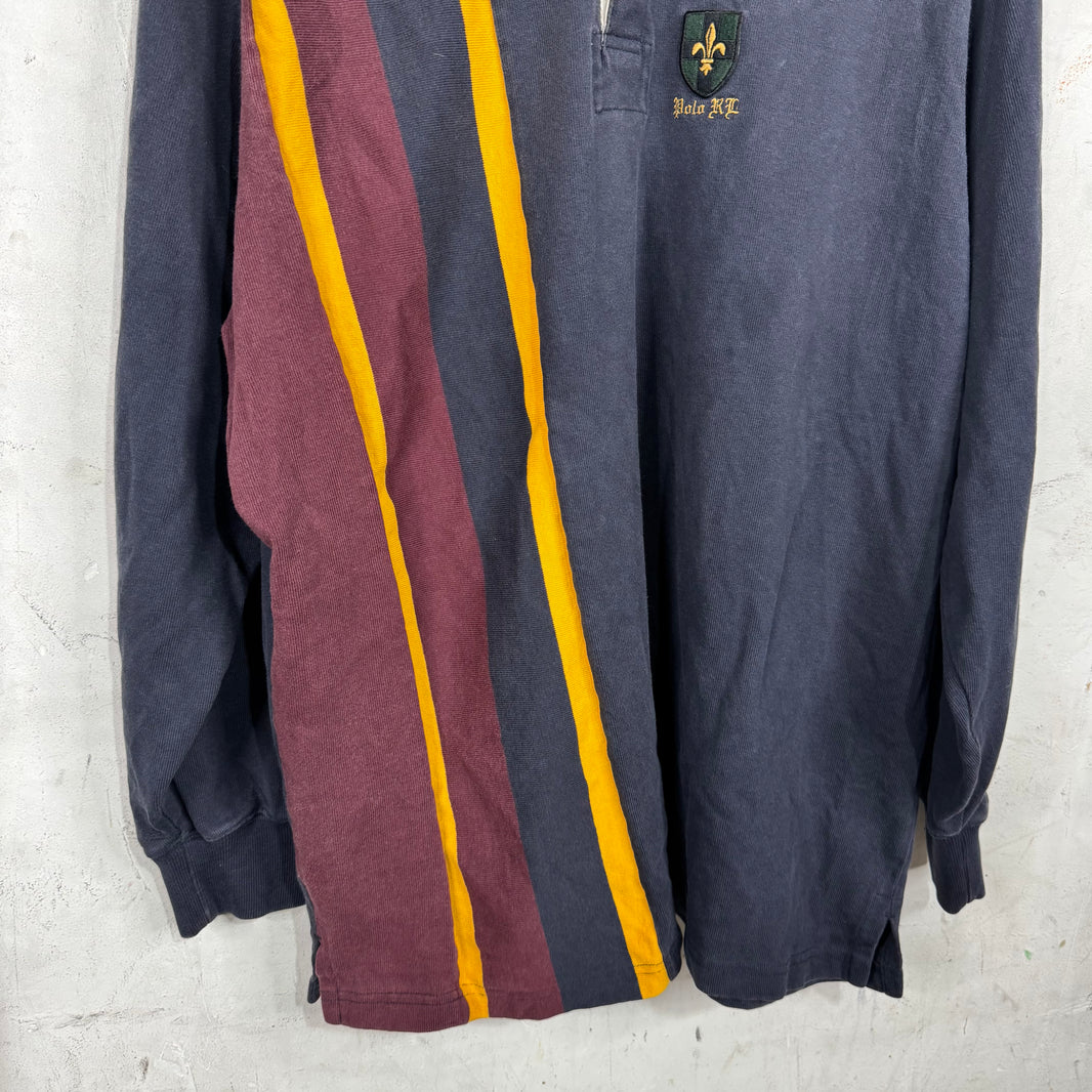 Ralph Lauren Striped Fleur Crest Rugby