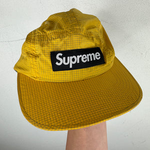 Supreme Yellow Grid Camp Hat