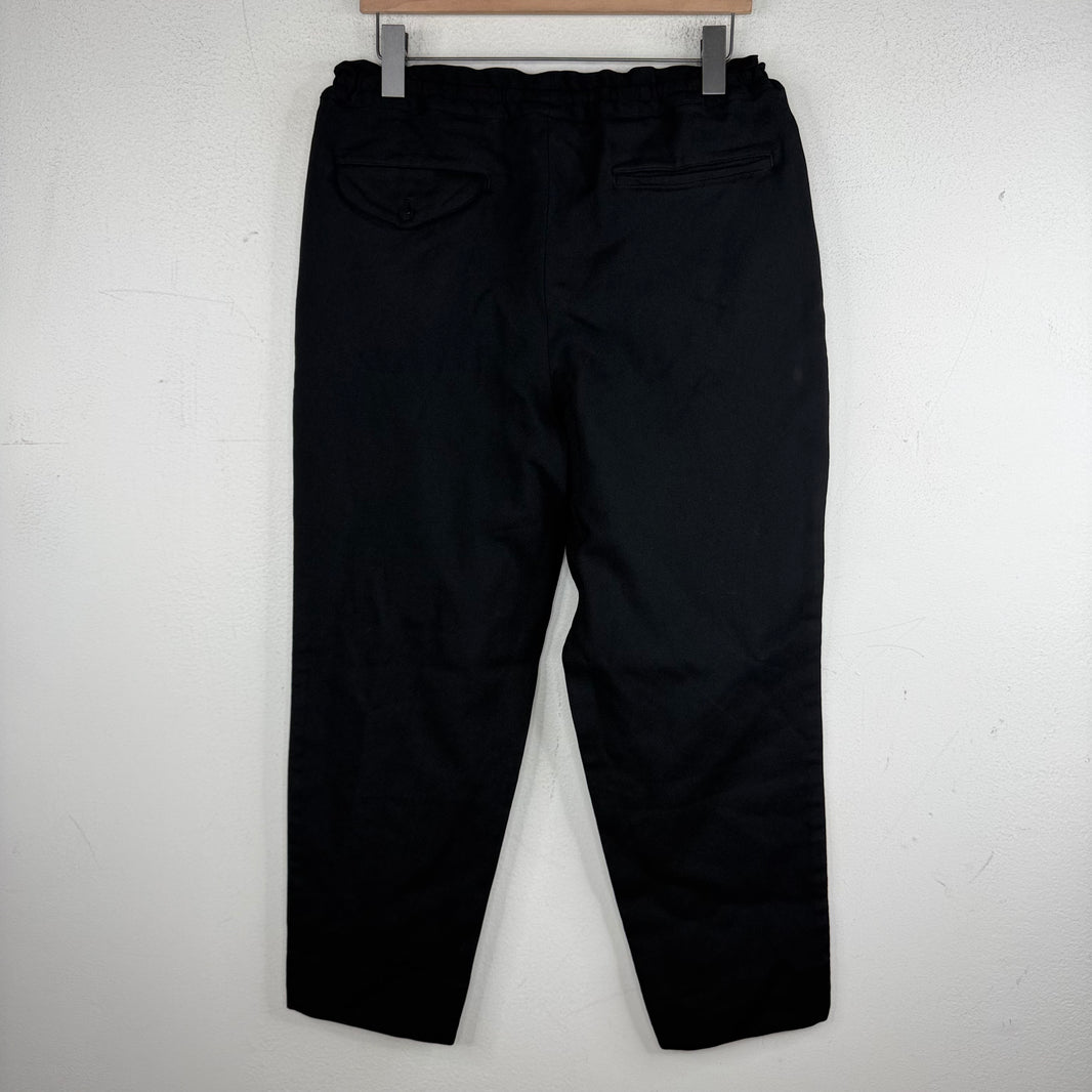 CDG Black Elastic Waist Drawstring Pants
