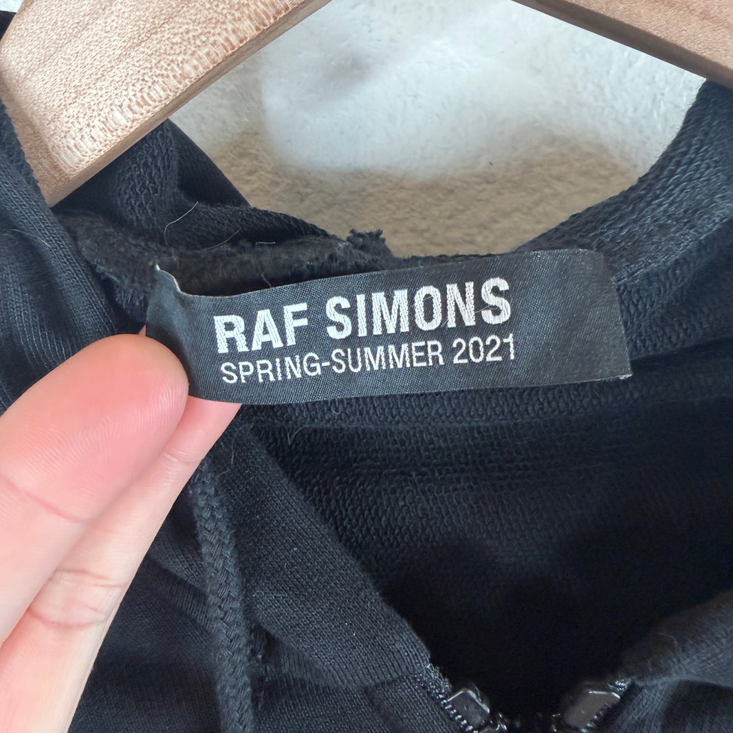 Raf Simons Patch Zip Up Hooded Poncho