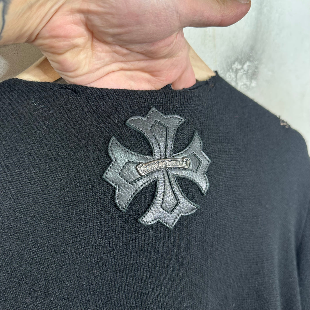 Chrome Hearts Cashmere Distressed Shawl