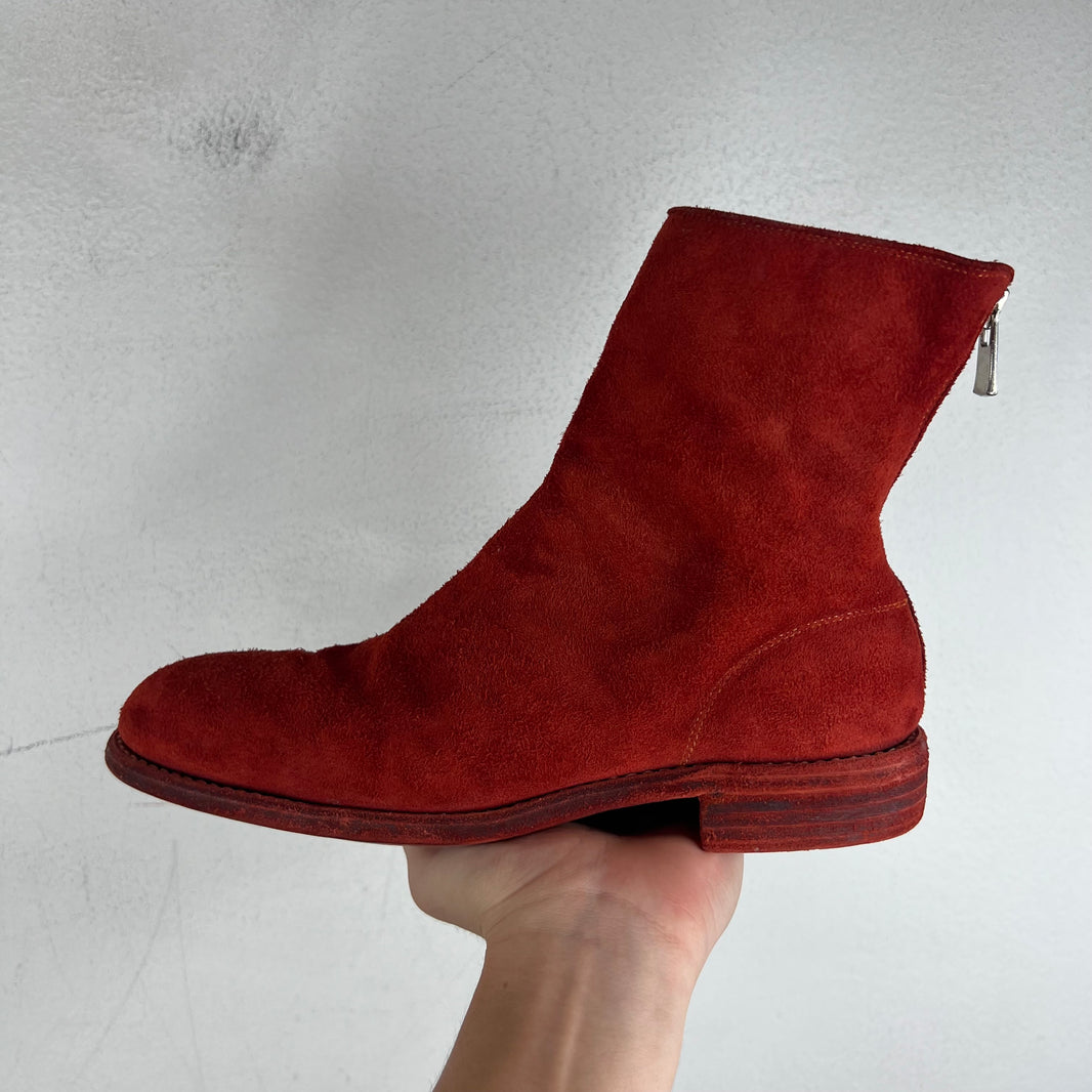 Guidi 986 Red Suede Boots