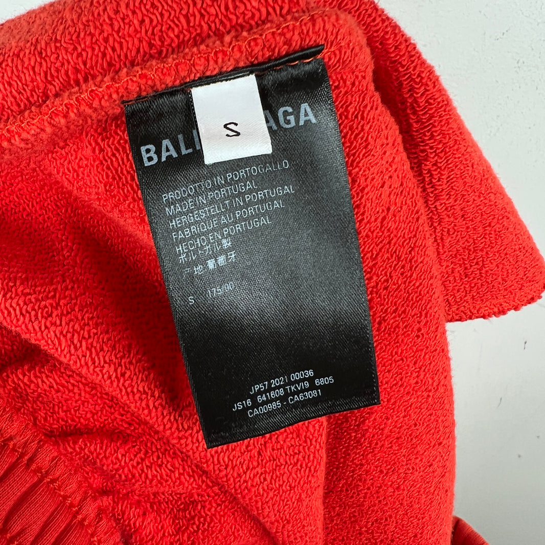 Balenciaga Red Campaign Embroidered Sweatshorts