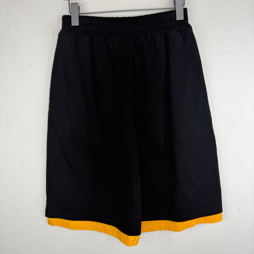 Jil Sander Black/Yellow Trim Shorts