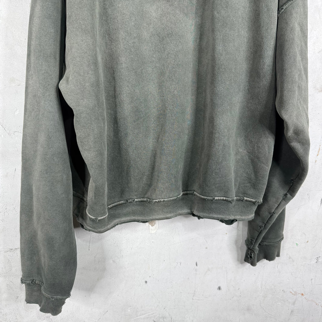 ERD Olive Distressed Logo Hoodie