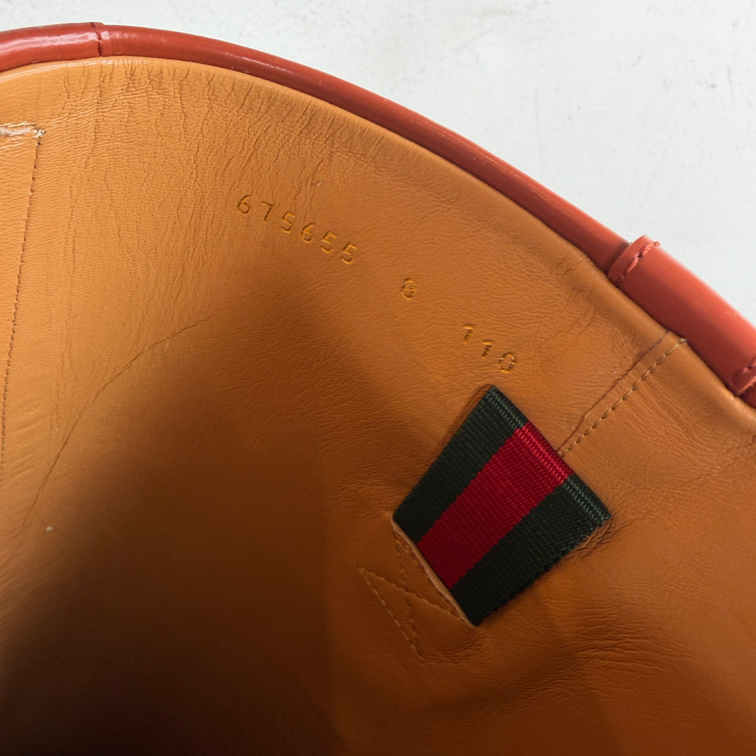 Gucci Two Tone Leather Riding Boots