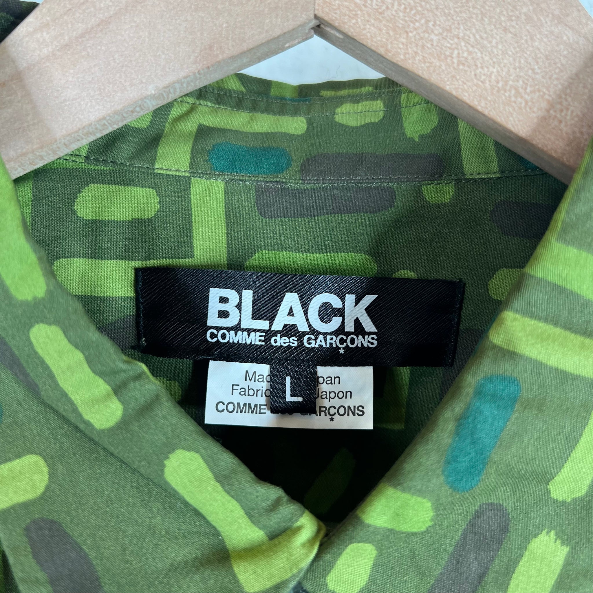 CDG Black Camo Button Up