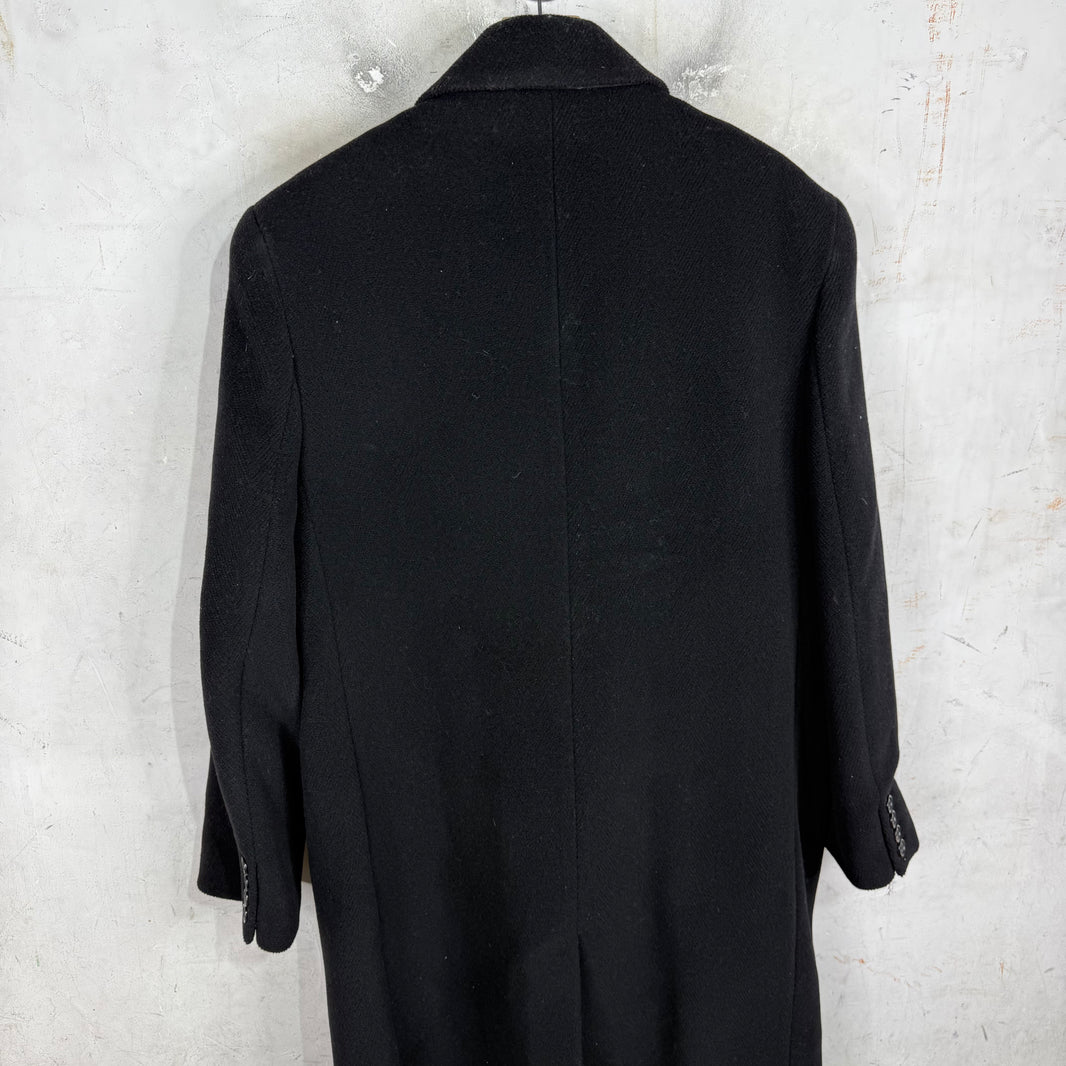 Saint Laurent Black Wool Trench Coat