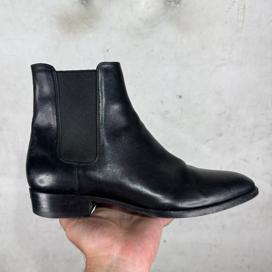 Saint Laurent Black Leather Wyatt Boots