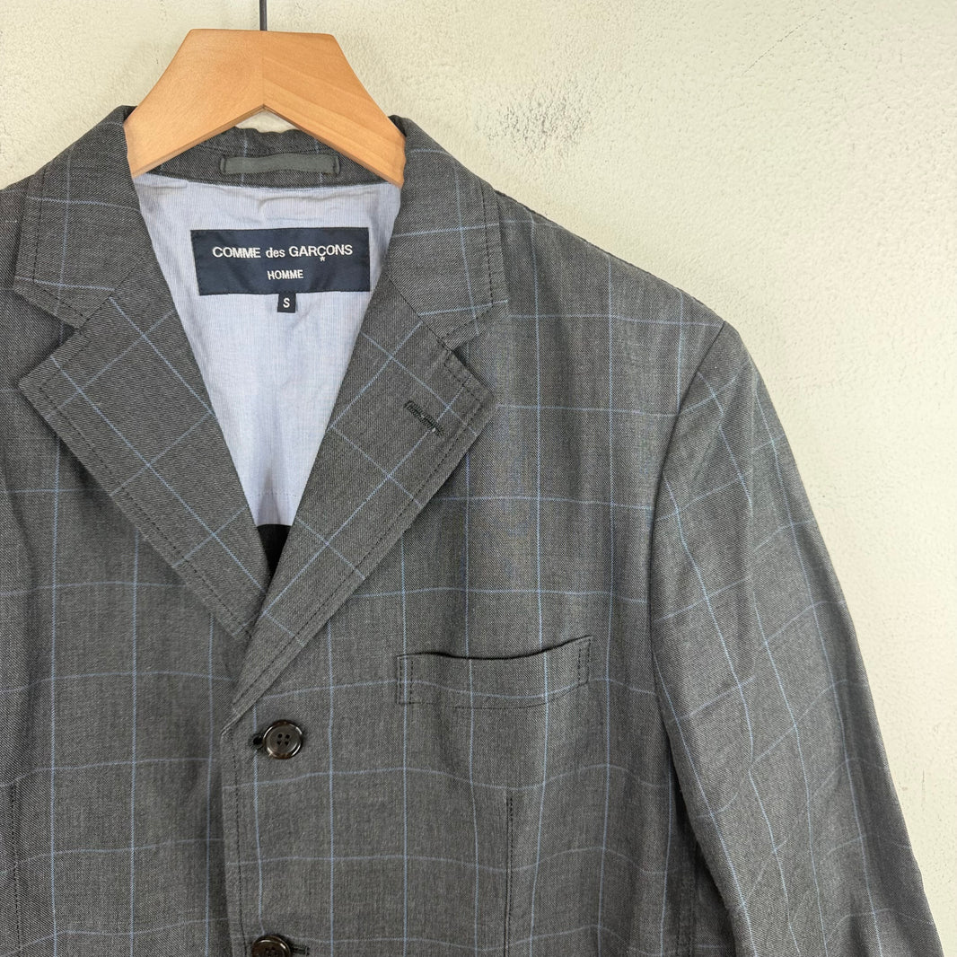 CDG Gray Grid Chore Blazer