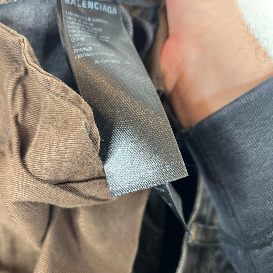 Balenciaga Washed Denim Convertible Cargo Pants