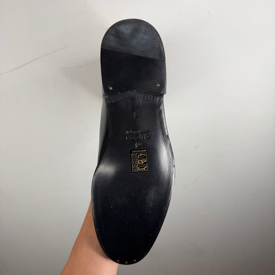 Gucci Two Tone Leather Riding Boots