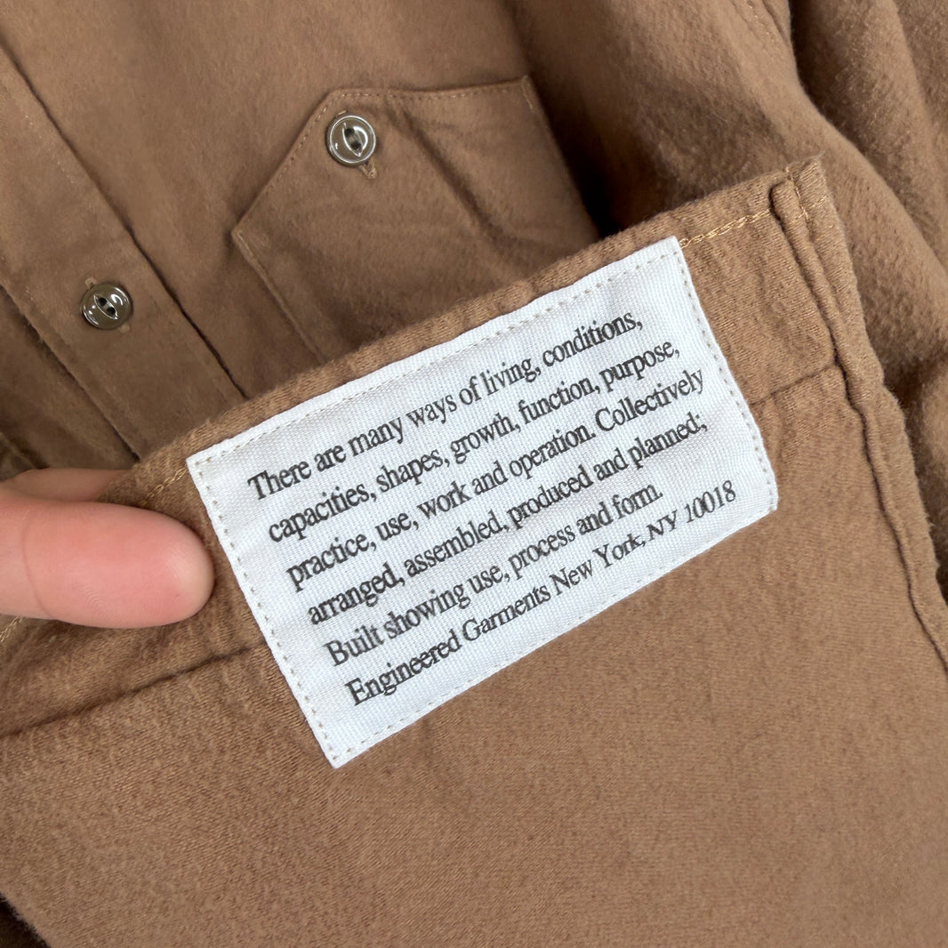 Engineered Garments Brown Cotton Button Up Shirt