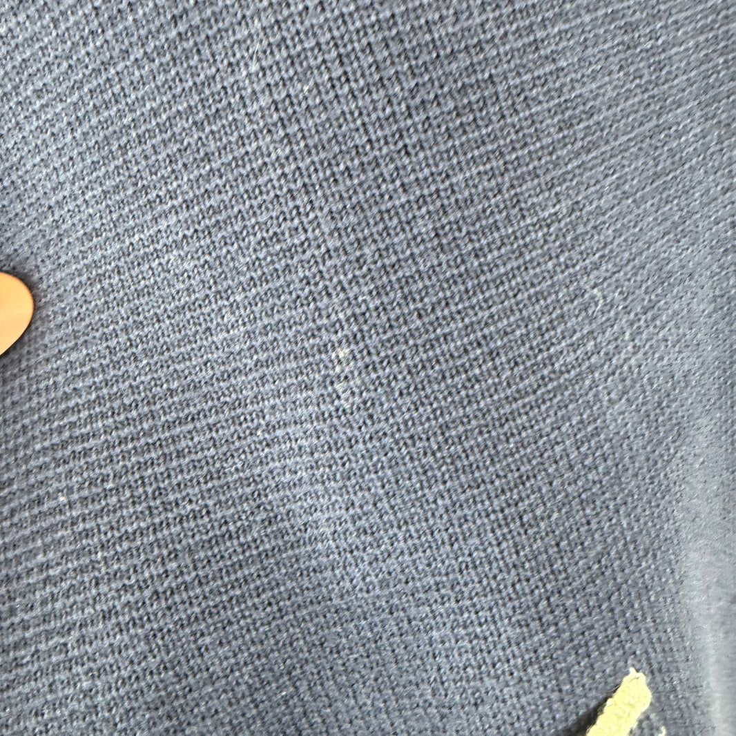 Gucci Navy Button-Up Knit Sweater