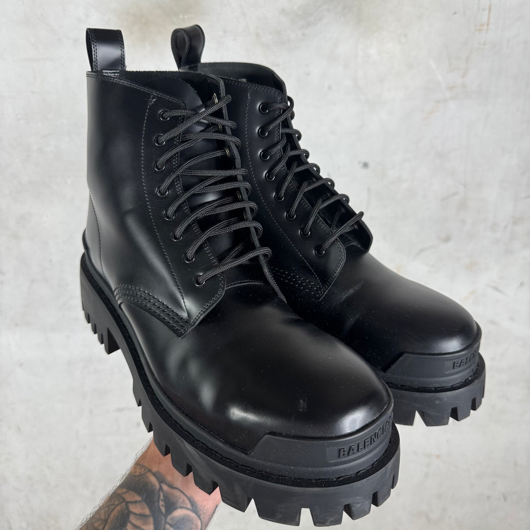 Balenciaga Leather Strike Boots