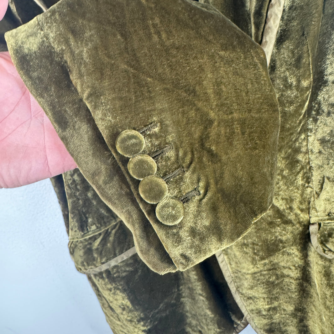 Dries Van Noten Green Velvet Blazer