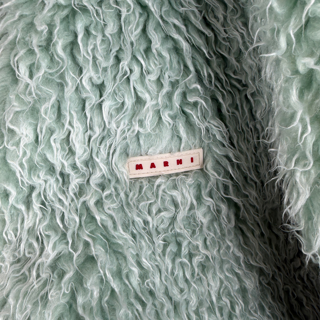 Marni Green Shaggy Jacket