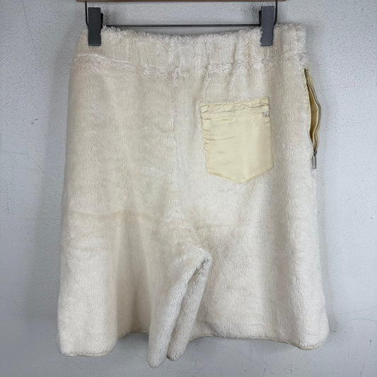Jil Sander Fuzzy White Fleece Shorts