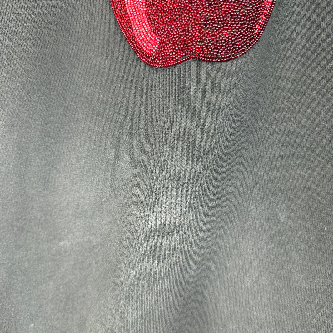 Nahmias Black Apple Beaded Crewneck