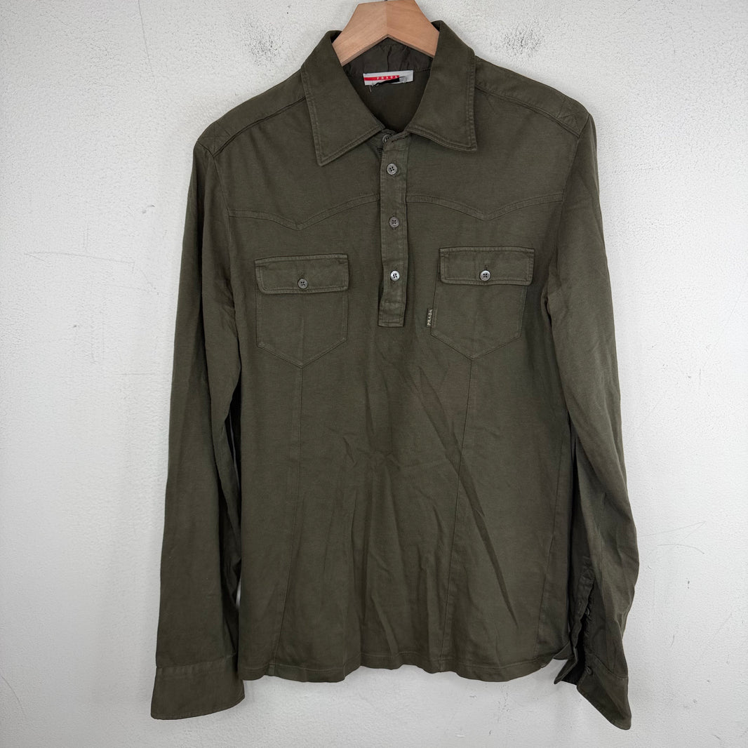 Prada Quarter Button L/S T-Shirt