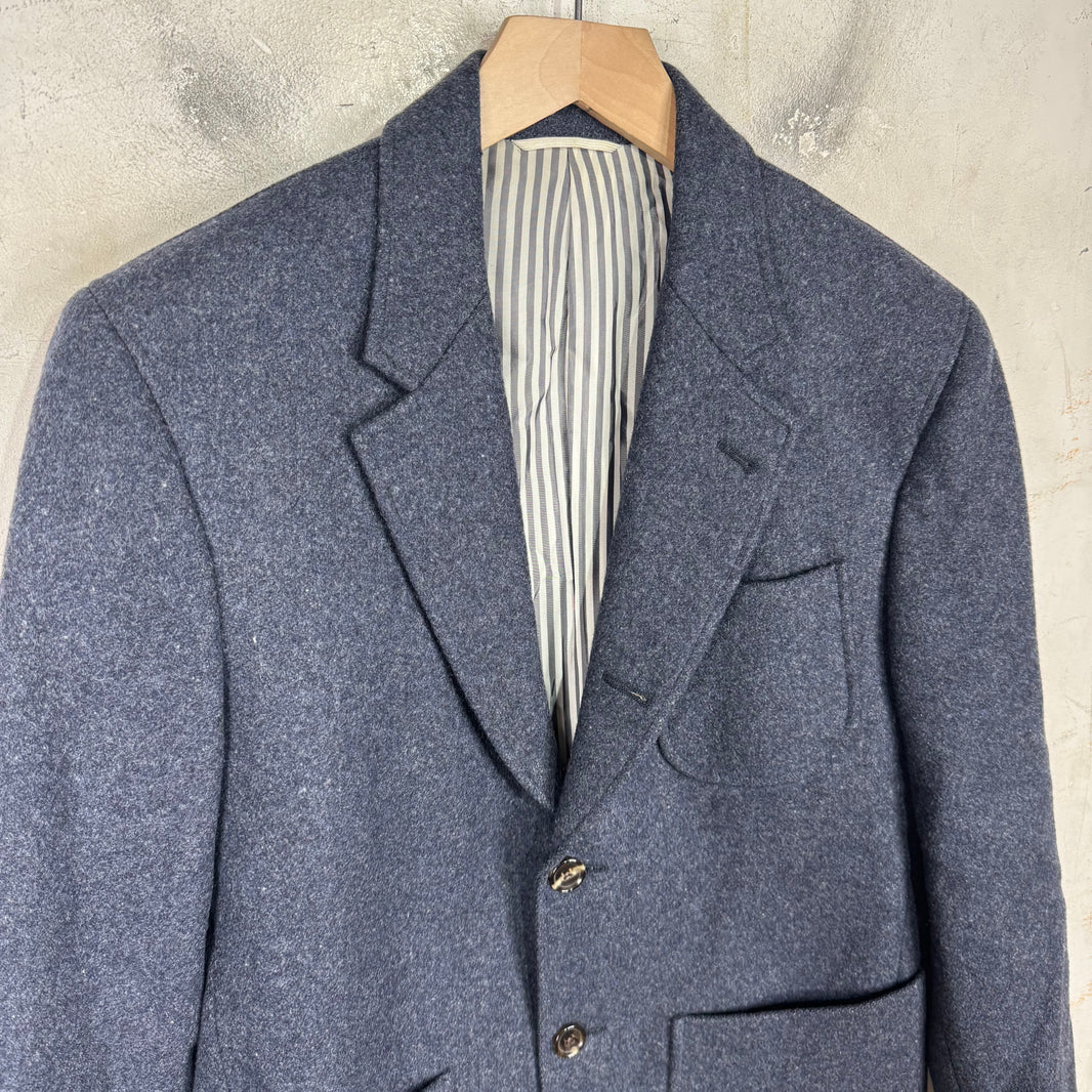 Thom Browne Navy Wool Striped Liner Blazer