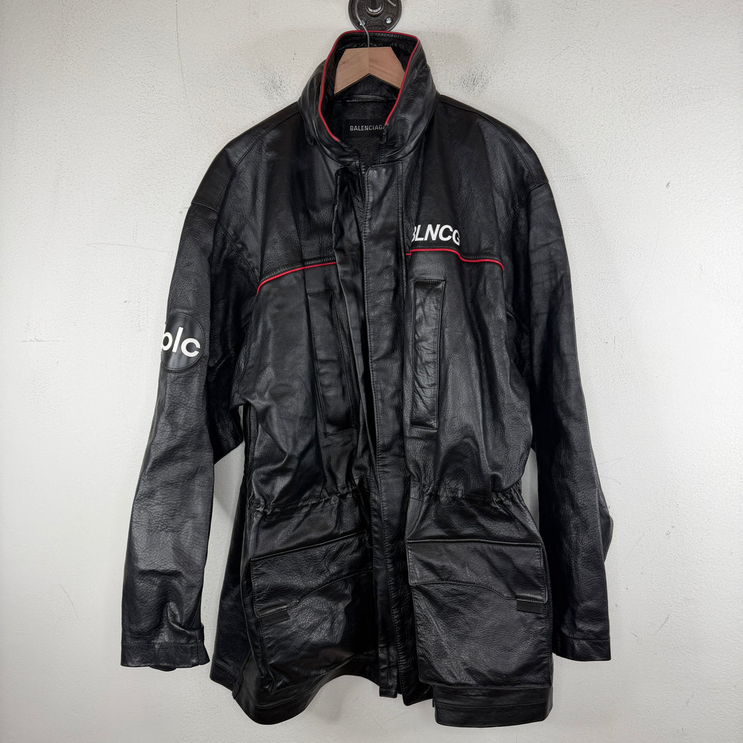 Balenciaga Leather Globe Jacket