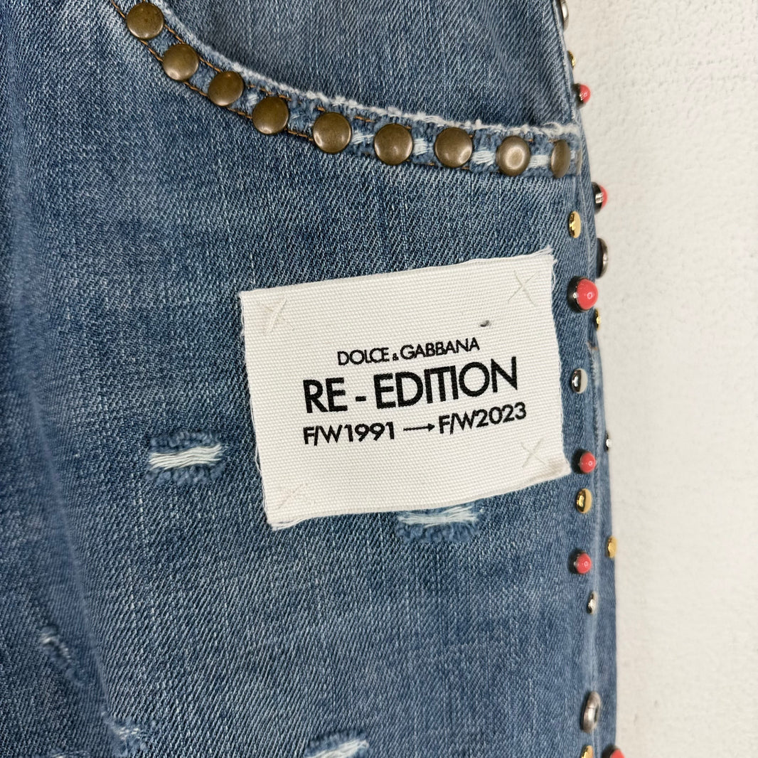 D&G Re-Edition Studded Jewel Jeans