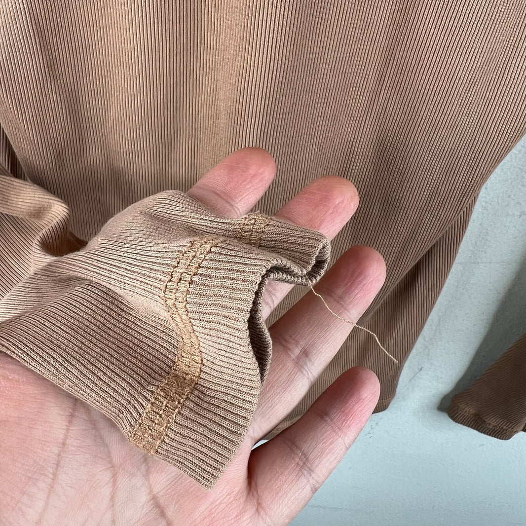 Lemaire Peach Ribbed L/S T-Shirt