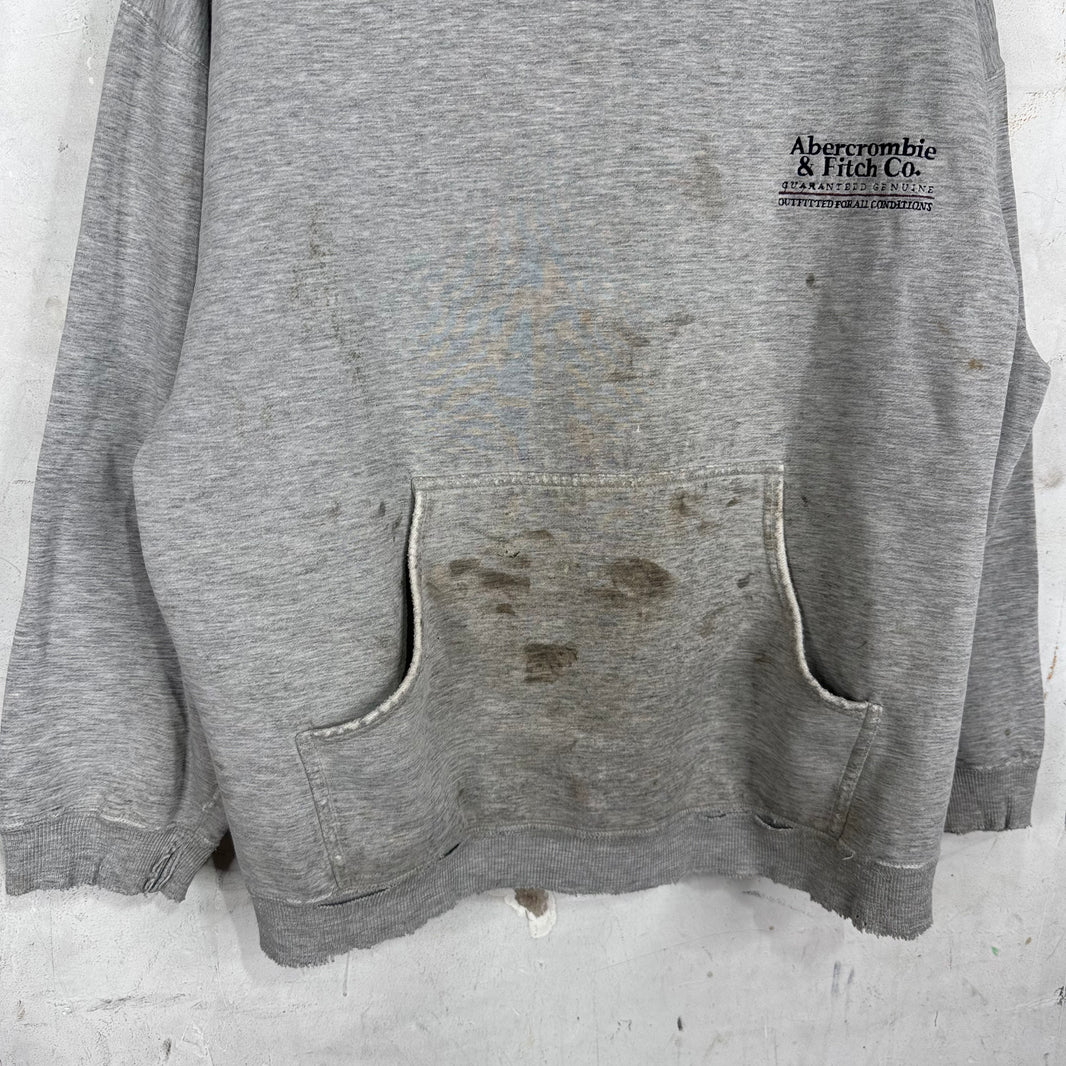 Vintage Grey A&F Smoked Hoodie