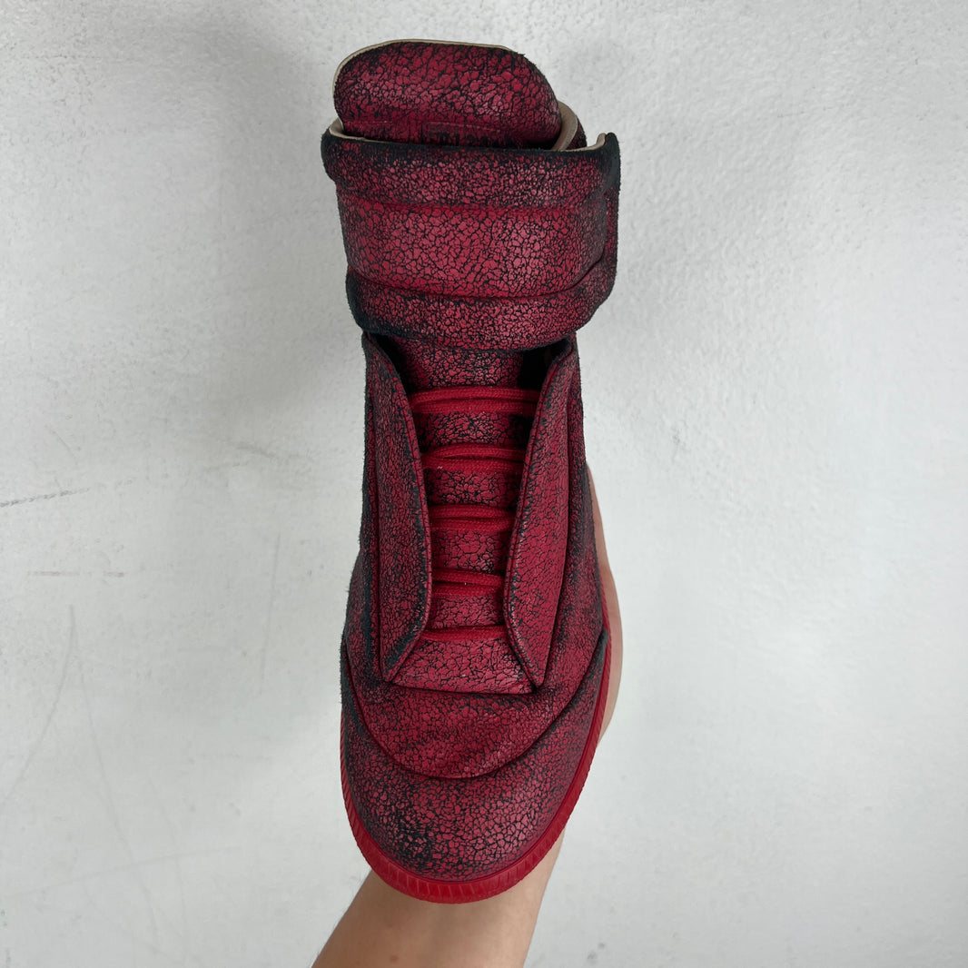 Margiela Red Cracked Future Sneakers