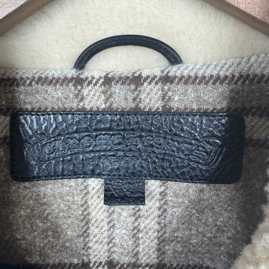 Chrome Hearts Sherpa Collared Flannel Work Jacket