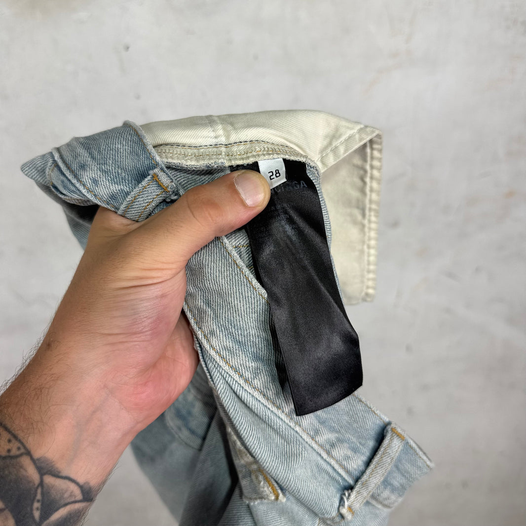 Balenciaga Smoked Muddy Wash Straight Legged Jeans