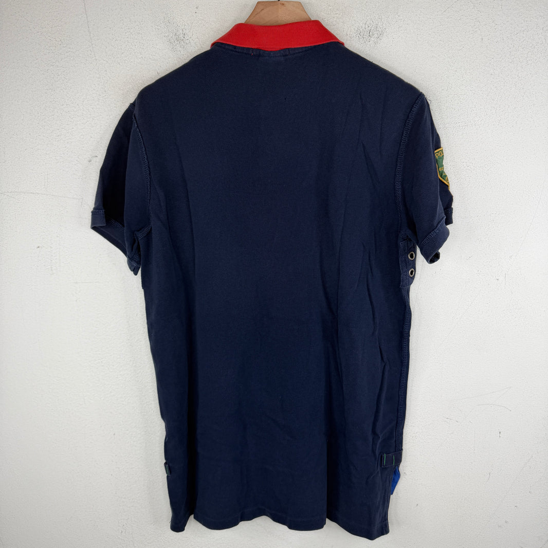 Polo Ralph Lauren Navy/Red Club Snap Button Polo T-Shirt