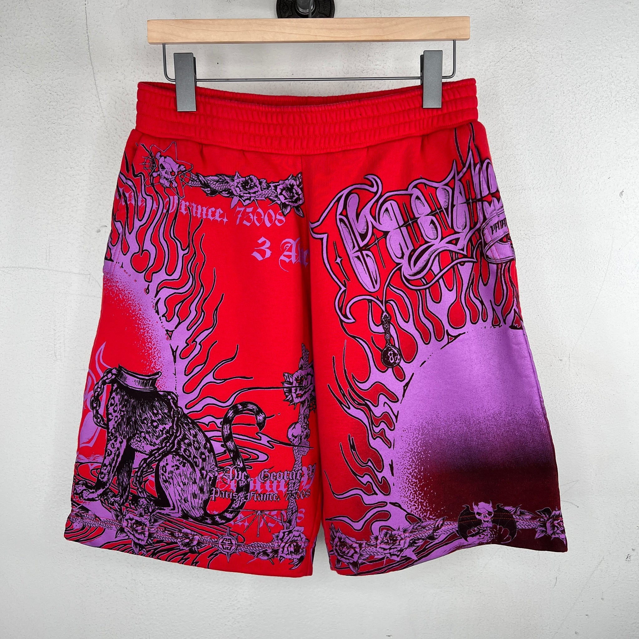 Givenchy Red Tattoo Sweatshorts