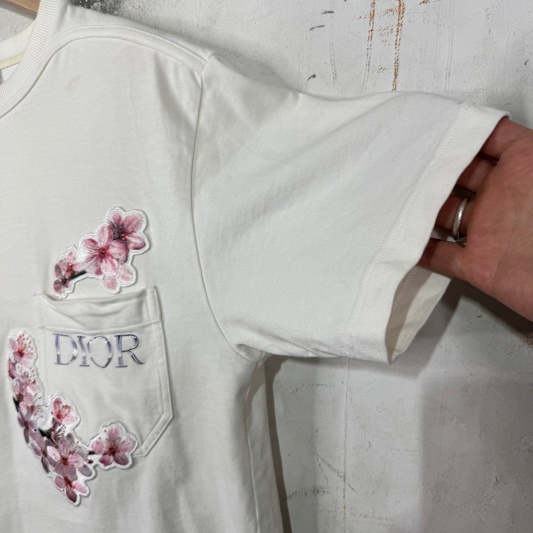 Dior Sorayama Floral Patch Pocket T-Shirt