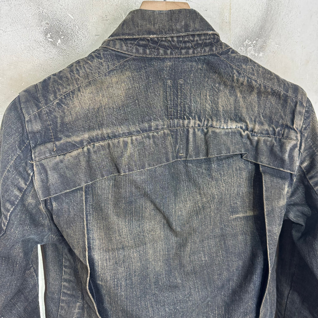 Rick Owens Olmar & Mirta Mudded Denim Jacket