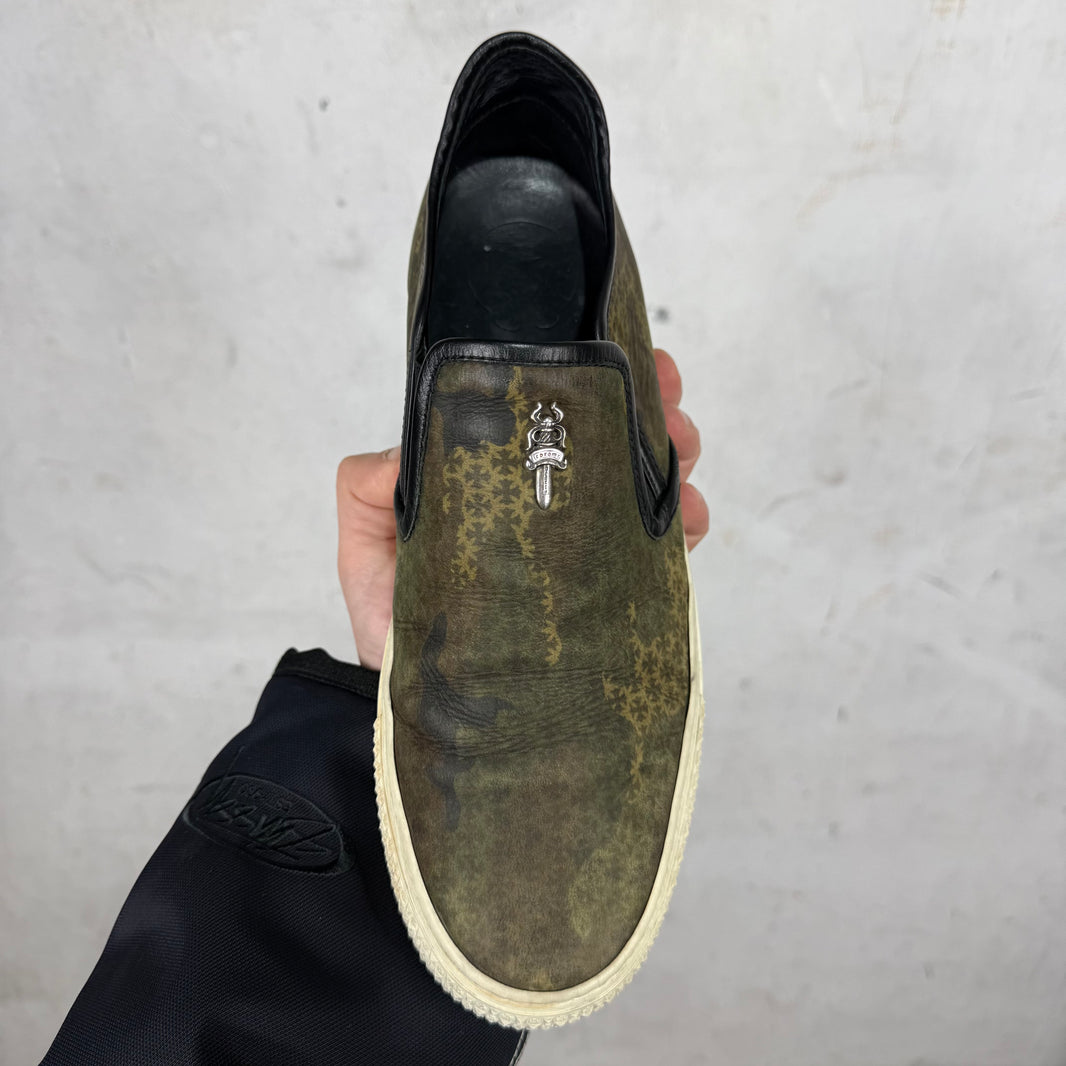 Chrome Hearts Camo Plus Dagger Slip On Sneakers