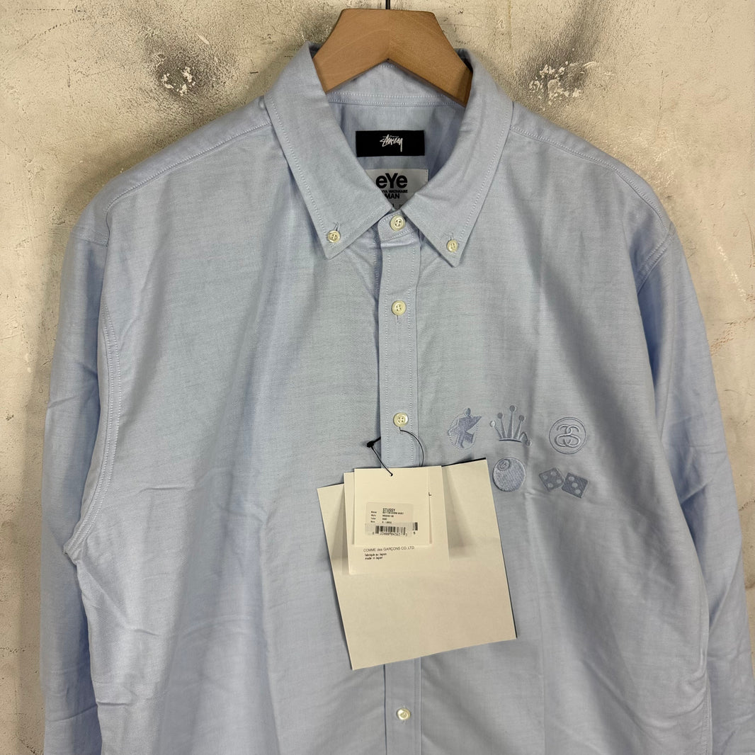 Stussy x Junya Blue Logos Buttoned Shirt