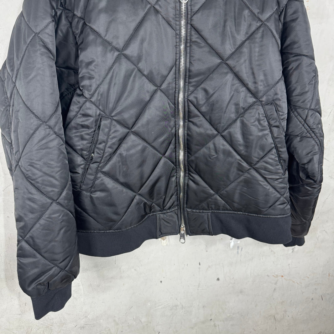 Hood By Air Against Quilted Hooded Bomber Jacket