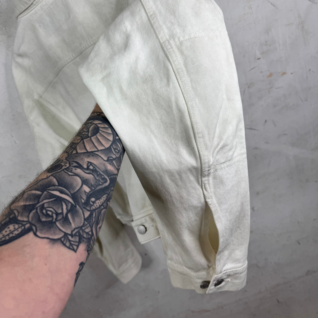 Entire Studio Dirty Wash Denim Jacket White